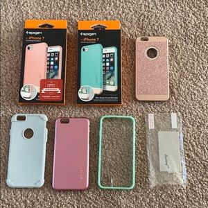 Lot of new iPhone 7 cases (comp with 6s, 8 etc)